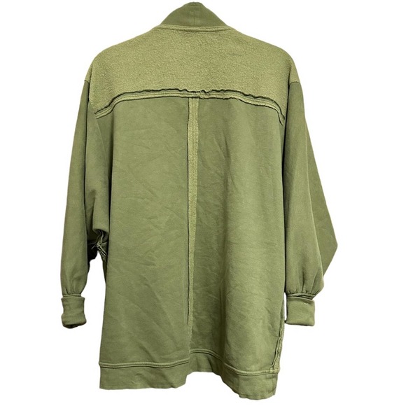 Anthropologie Pilcro Green Open Front Oversized Cardigan Size XXS/XS - Picture 6 of 10